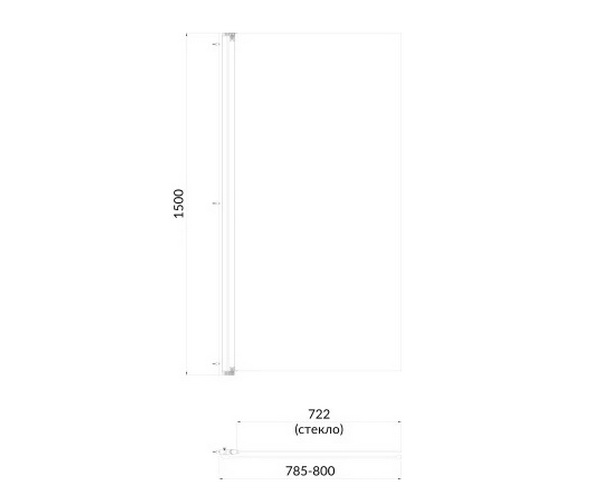 шторка KERAMA MARAZZI VETRO 80